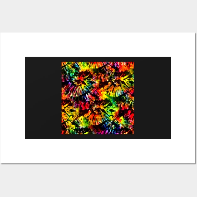 Vivid Psychedelic Hippy Tie Dye Wall Art by KirstenStar 